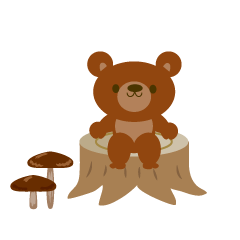 Cute Bear in the Forest