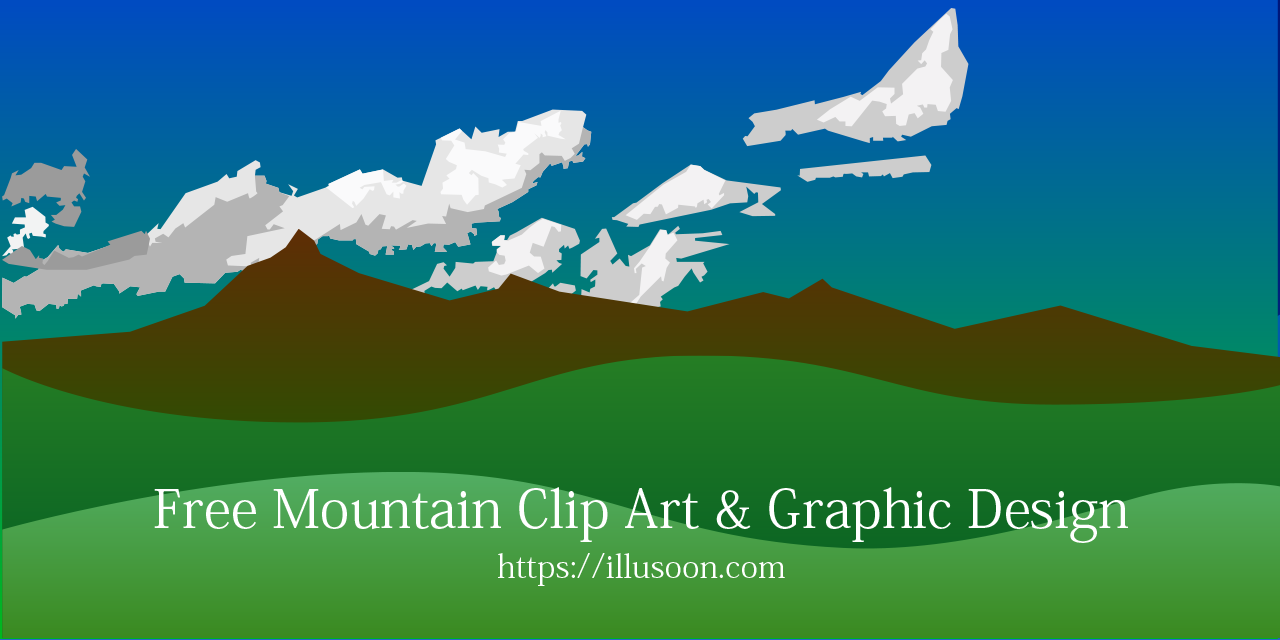 Free Mountain Clip Art Graphic Design Illustoon