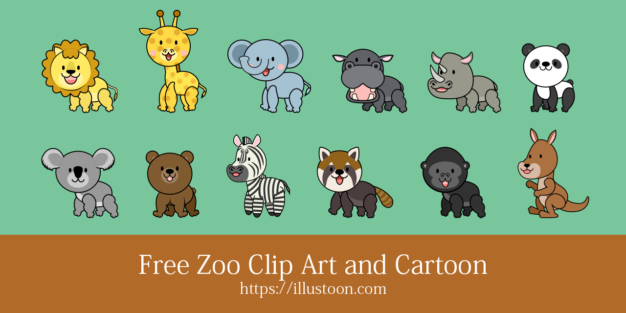 Free Zoo Clip Art & Cartoon｜Illustoon