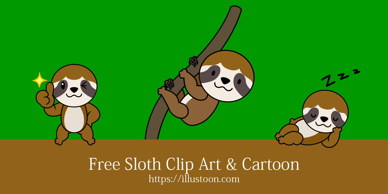 Free Sloth Clip Art & Cartoon