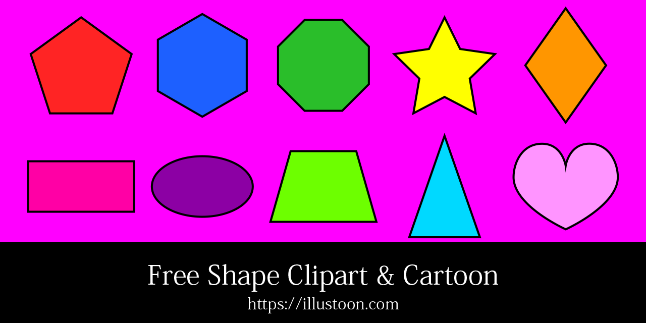 Free Shape Clipart & Cartoon｜Illustoon