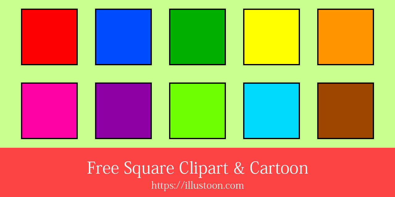 Free Square Clipart & Cartoon｜Illustoon