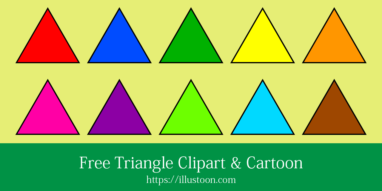 Free Triangle Clipart & Cartoon｜Illustoon