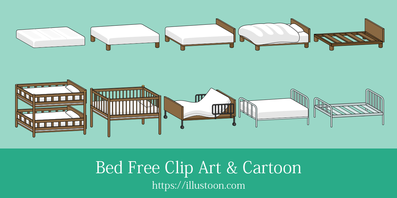 Bed Free Clip Art & Cartoon