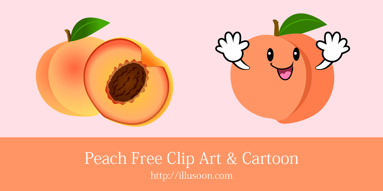 Peach Free Clip Art & Cartoon｜Illustoon