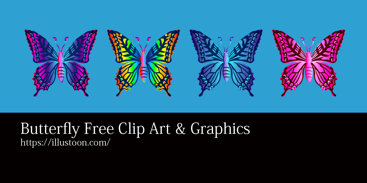 clipart of butterflies and monkeys