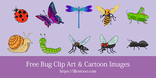 Free Bug Clip Art & Cartoon Images