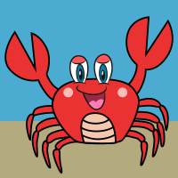 Crab Cartoon Clipart