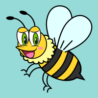 Bee Cartoon Clipart