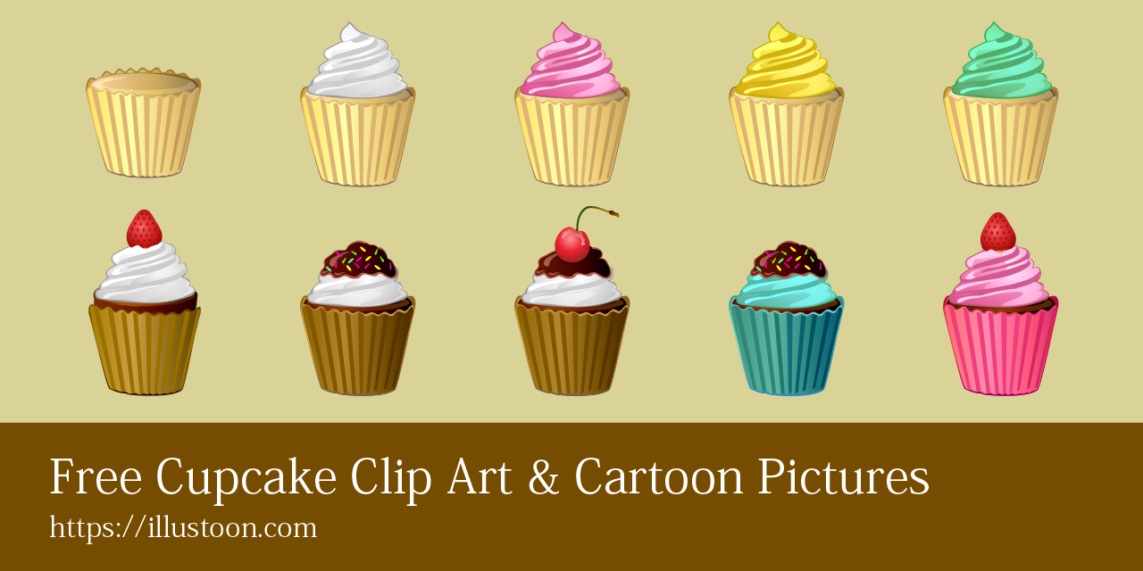 Cupcake gratis de dibujos animados de imágenes
