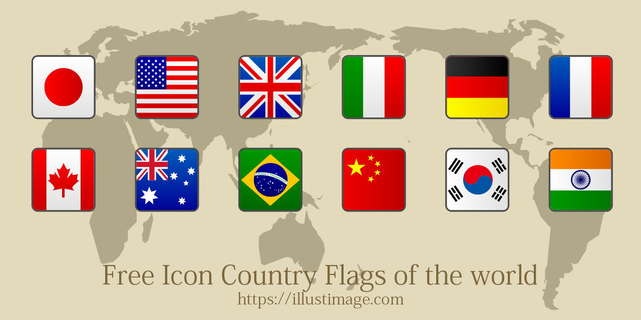 Icono Gratis Banderas del Mundo