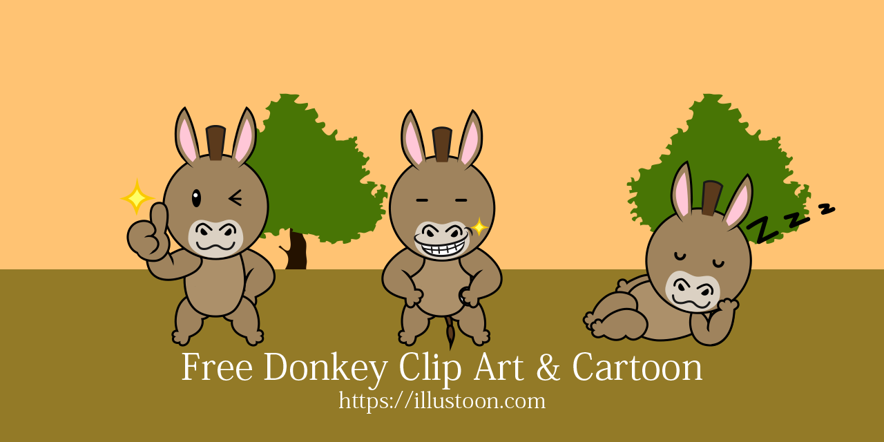 Free Donkey Clip Art & Cartoon