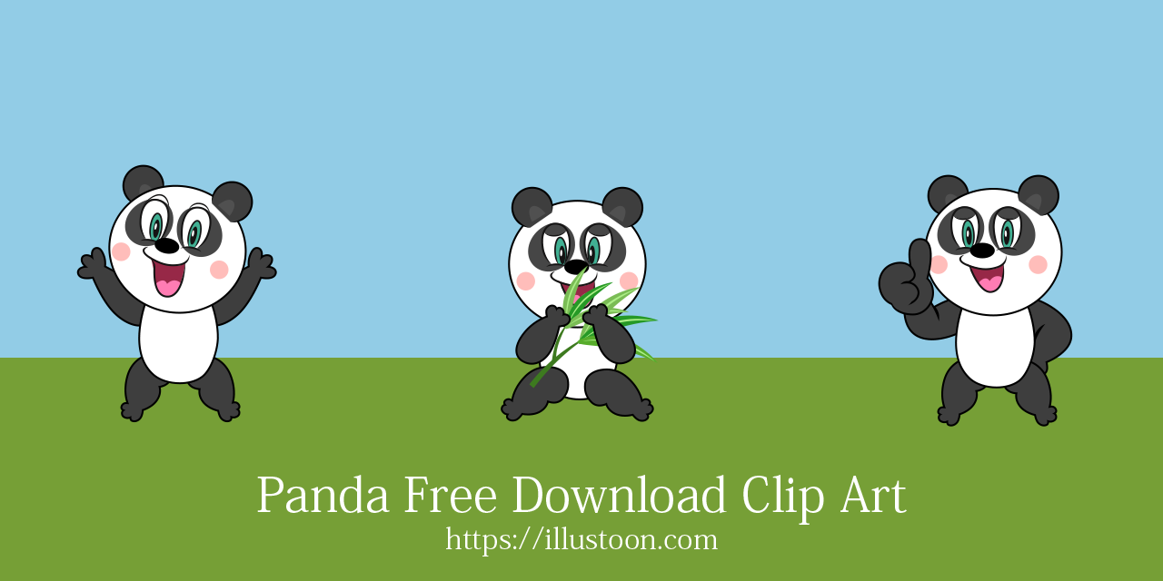 Panda libre de dibujos animados
