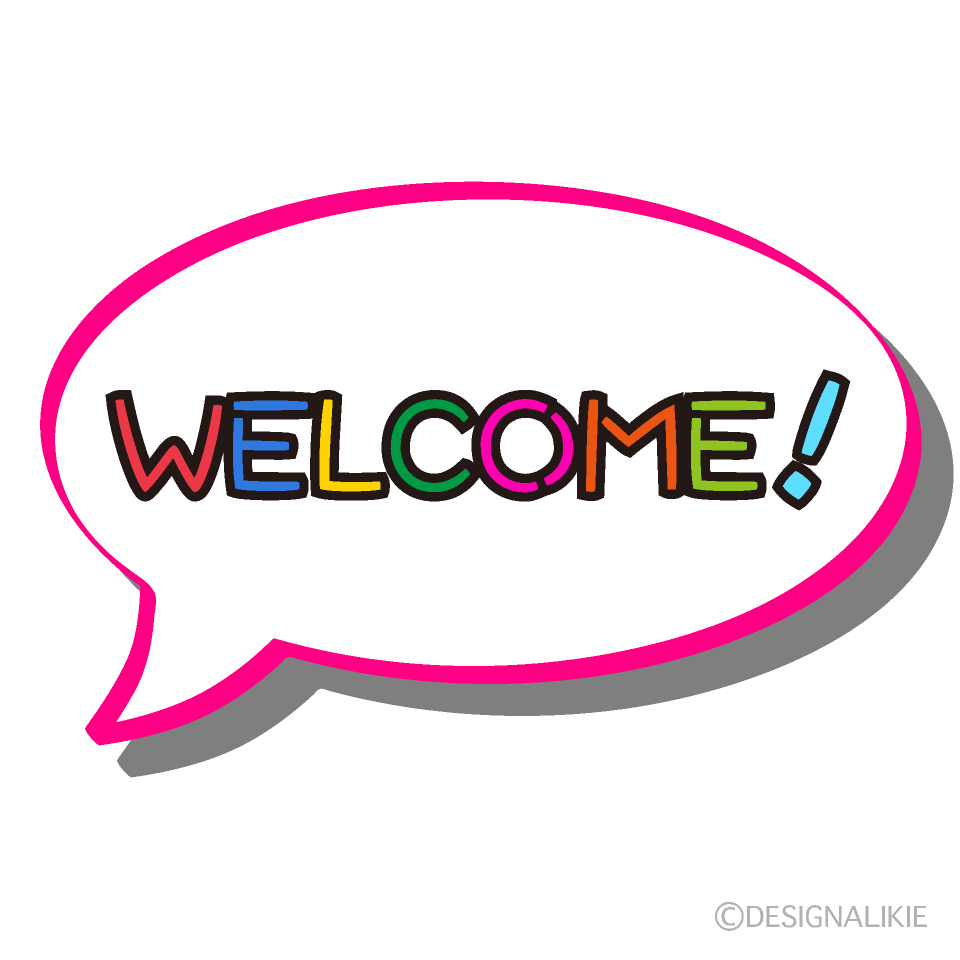Colorful WELCOME Speech Bubble