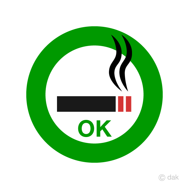 Señal de zona de fumadores