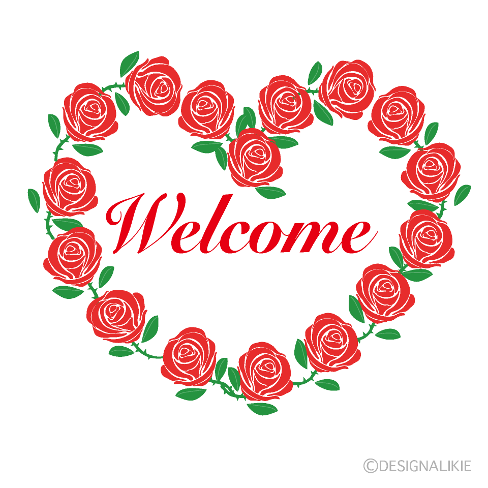 Red Rose Heart Welcome