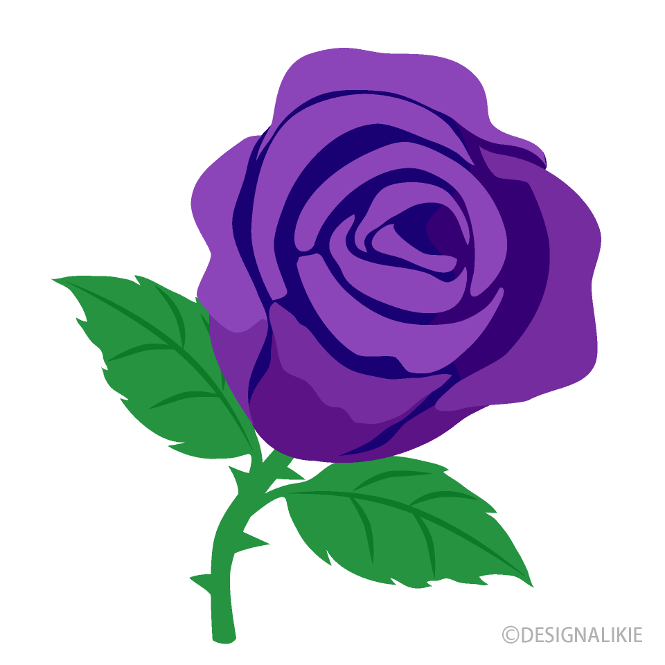 Purple Rose Flower Clip Art Free PNG Image｜Illustoon