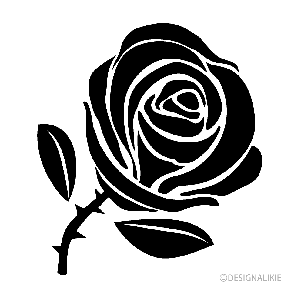 Black Single Rose