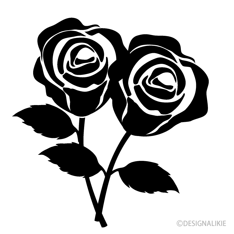 Black Roses Silhouette Free PNG Image｜Illustoon