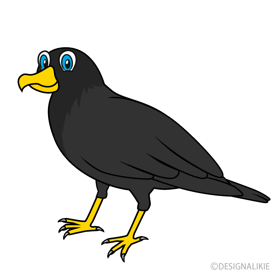 Crow Cartoon Free PNG Image｜Illustoon