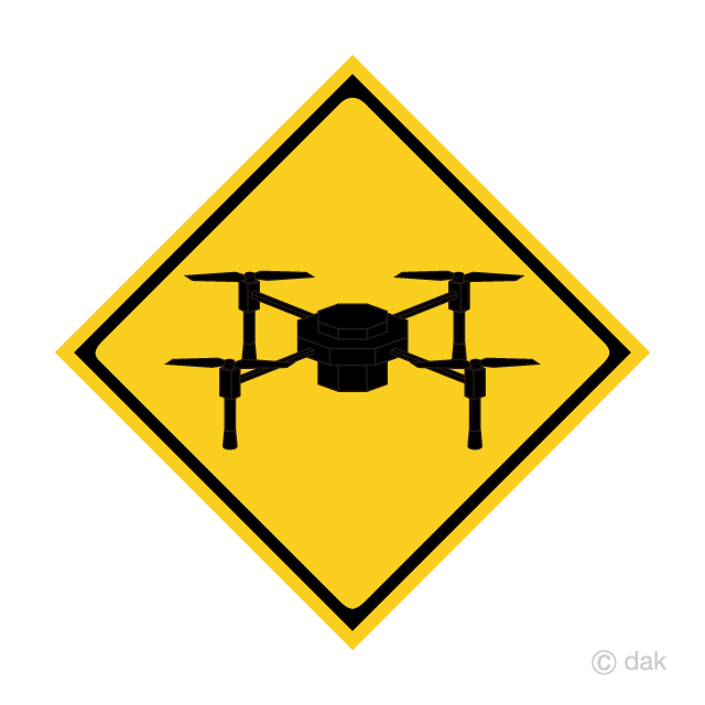Señal de precaución de Drone