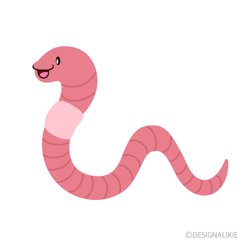 Cute Pink Worm
