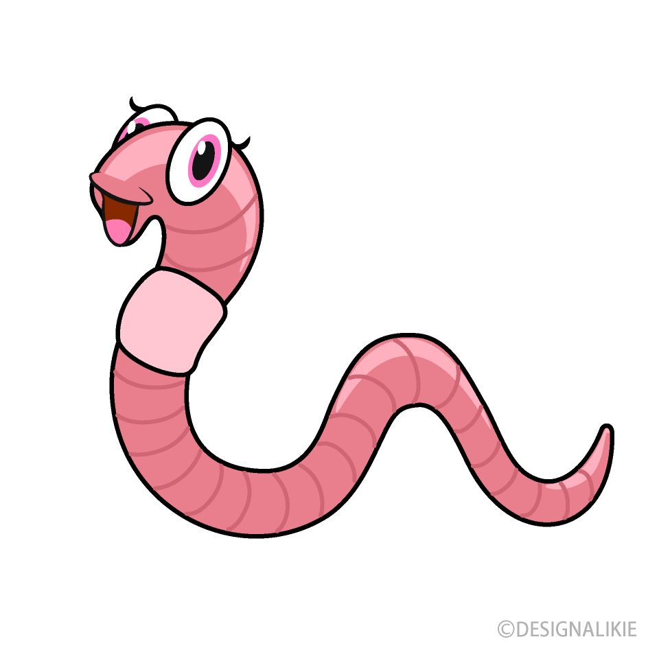 Smiling Pink Worm
