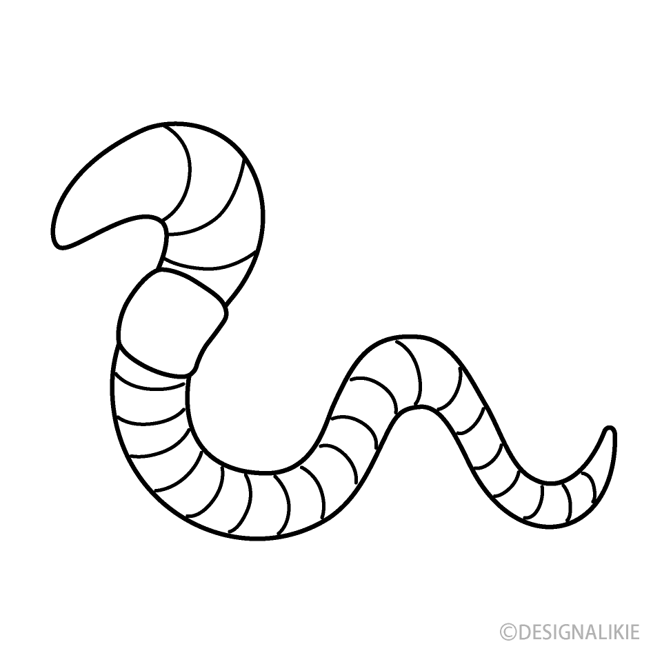 earthworm clipart black and white