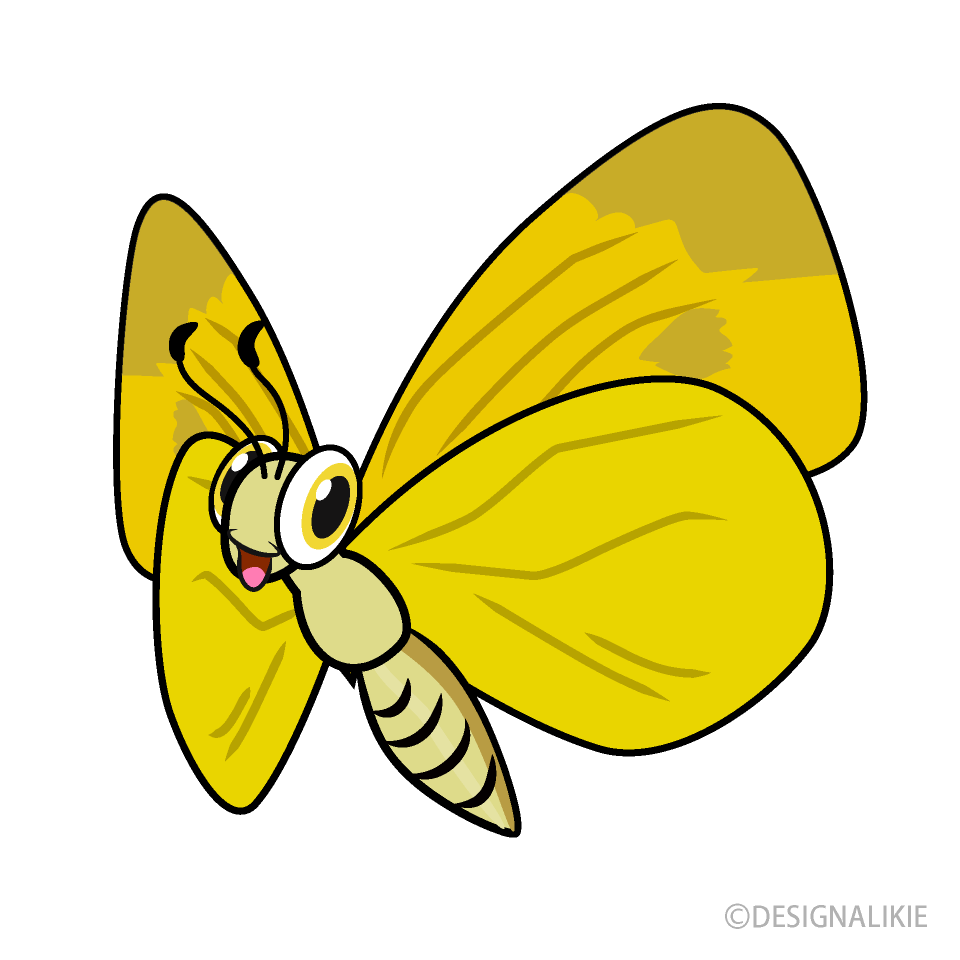 Flying Yellow Butterfly