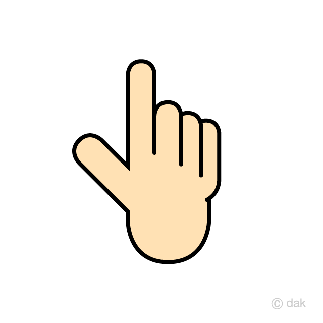 cartoon hand pointing up