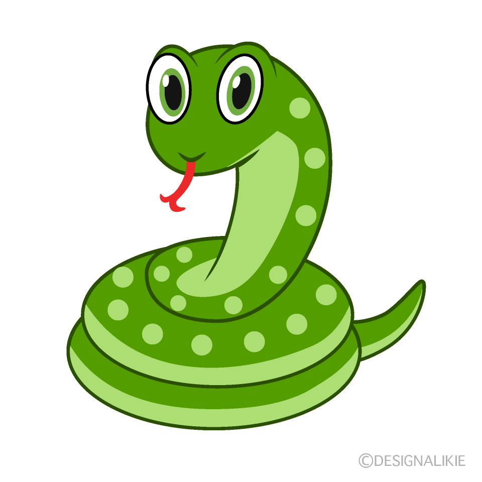 Coiled Cute Snake