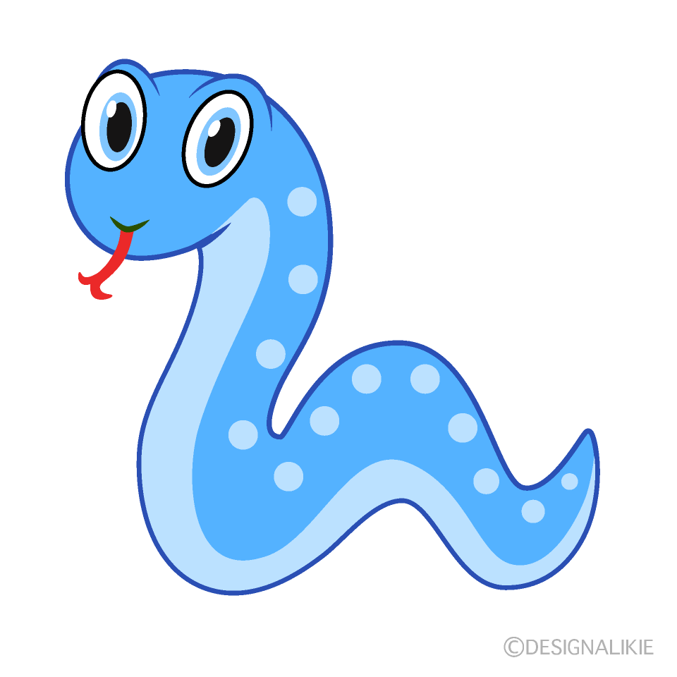 Cute Blue Snake