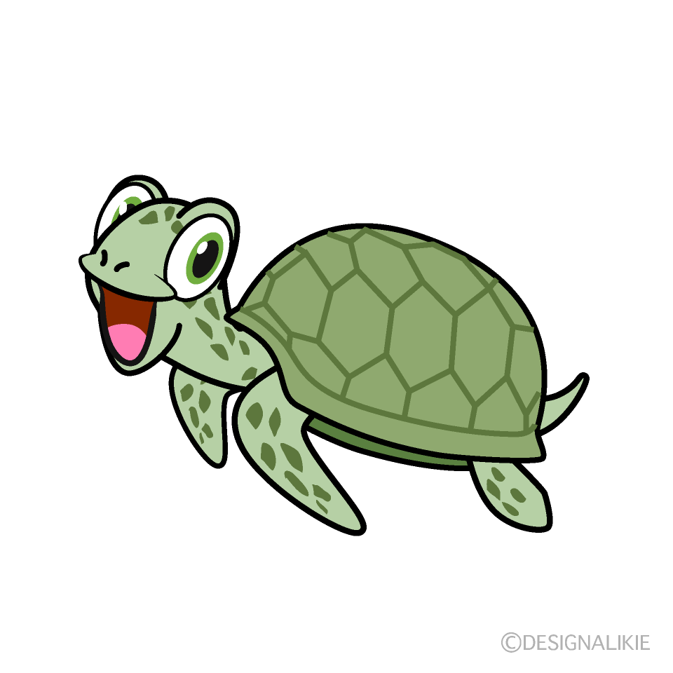 green turtle clipart