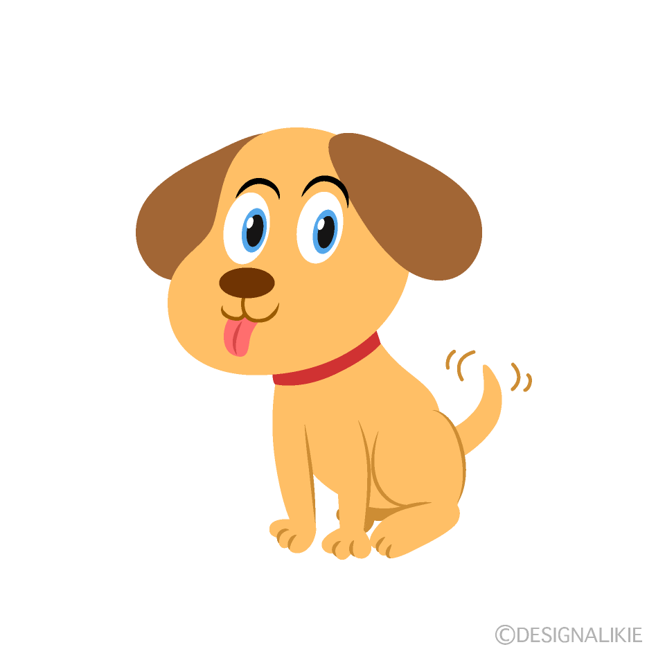 Puppy Wagging Tail Cartoon Free PNG Image｜Illustoon