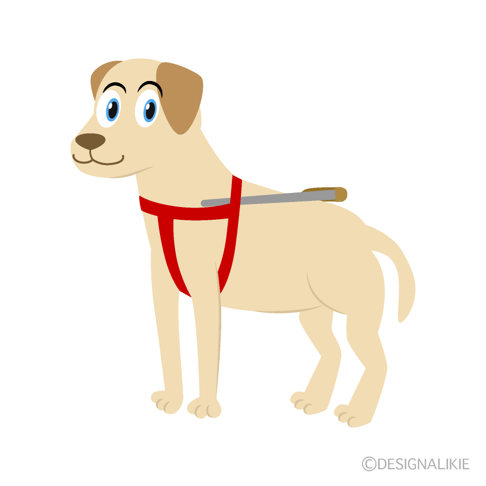 Guide Dog Cartoon Free PNG Image｜Illustoon