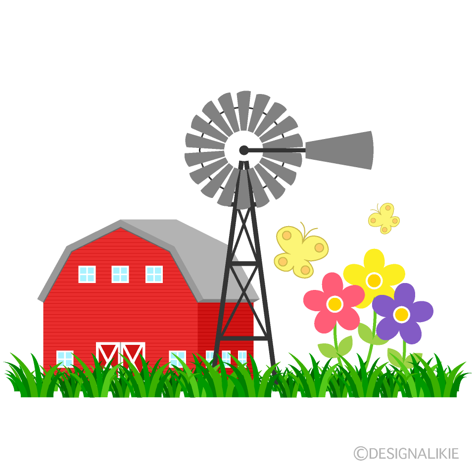 Barn with Flowers