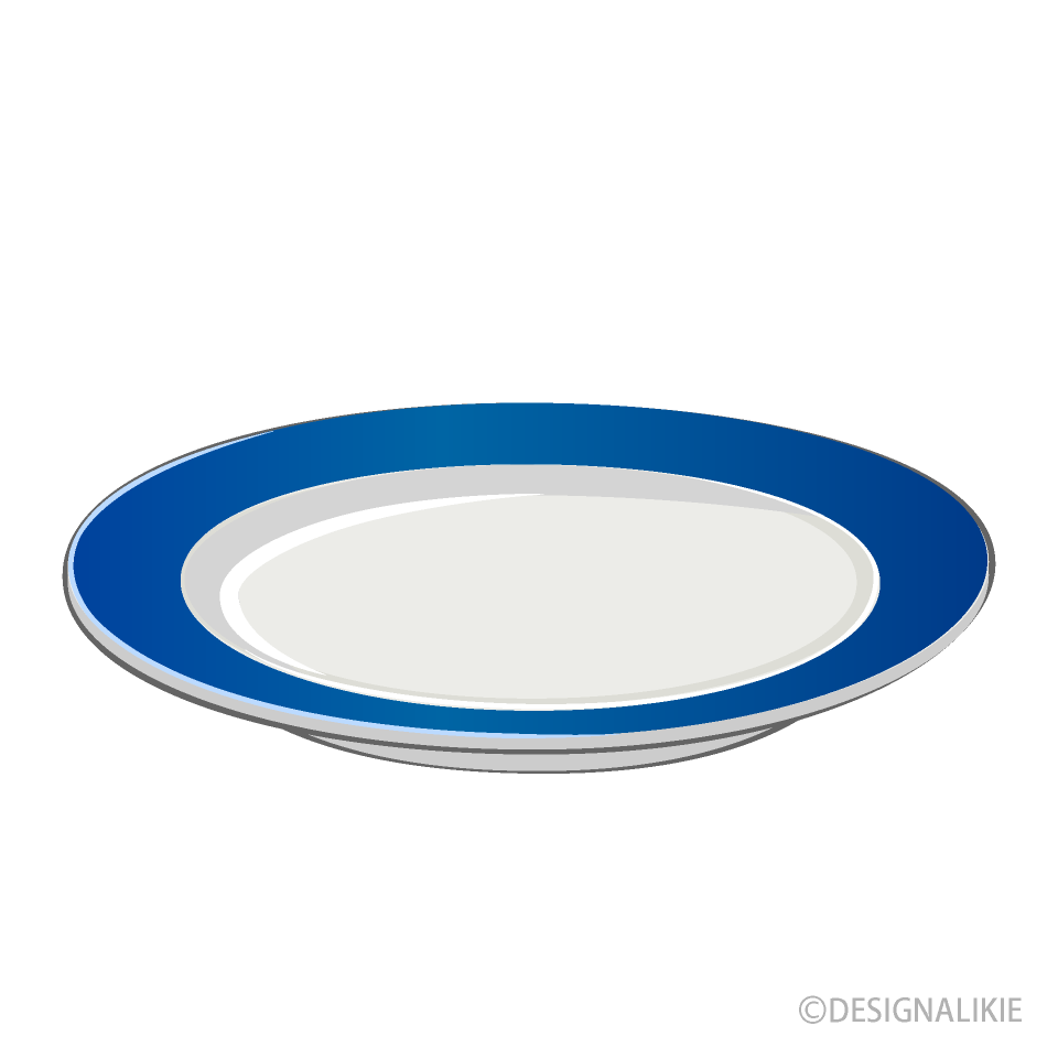 Blue Plate Clip Art Free PNG Image Illustoon
