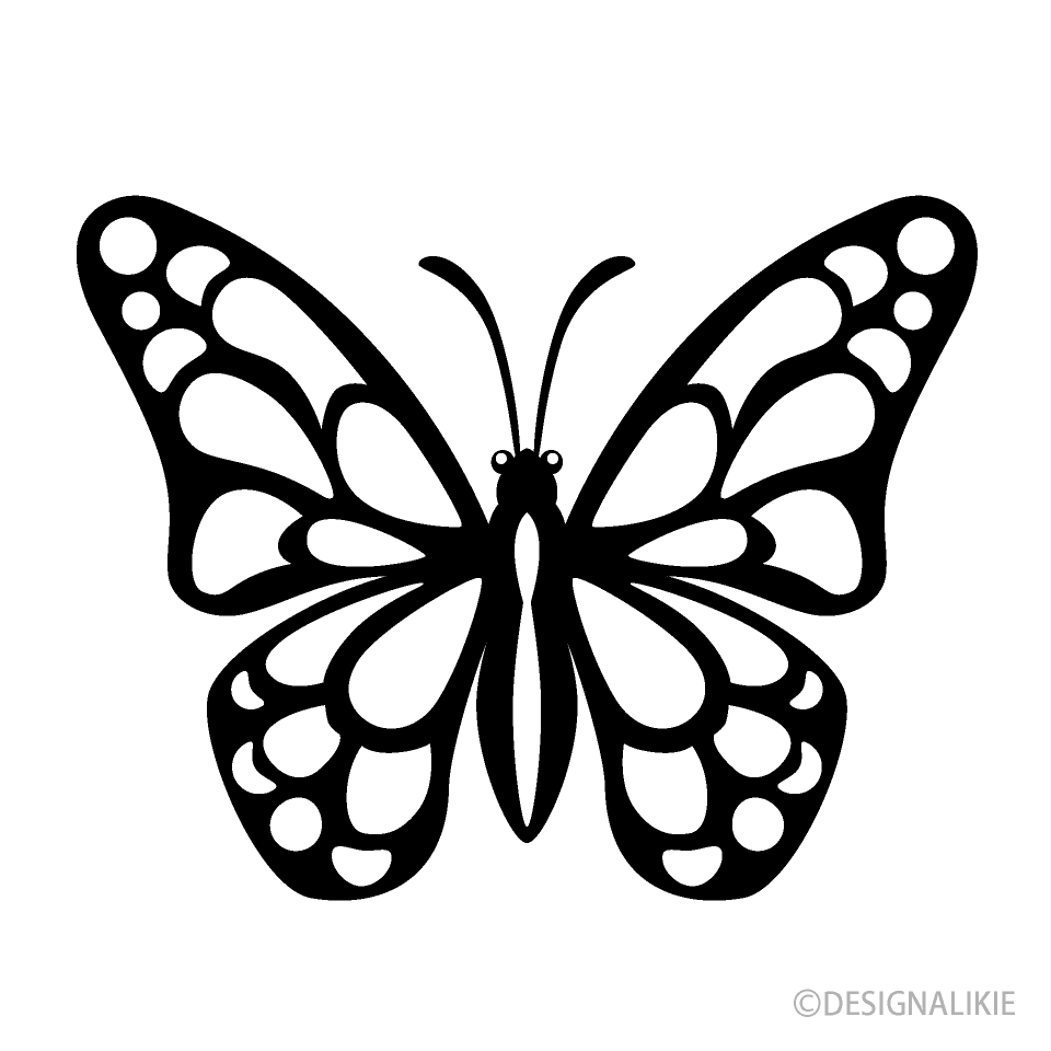 Small Butterfly Black and White Free PNG Image｜Illustoon