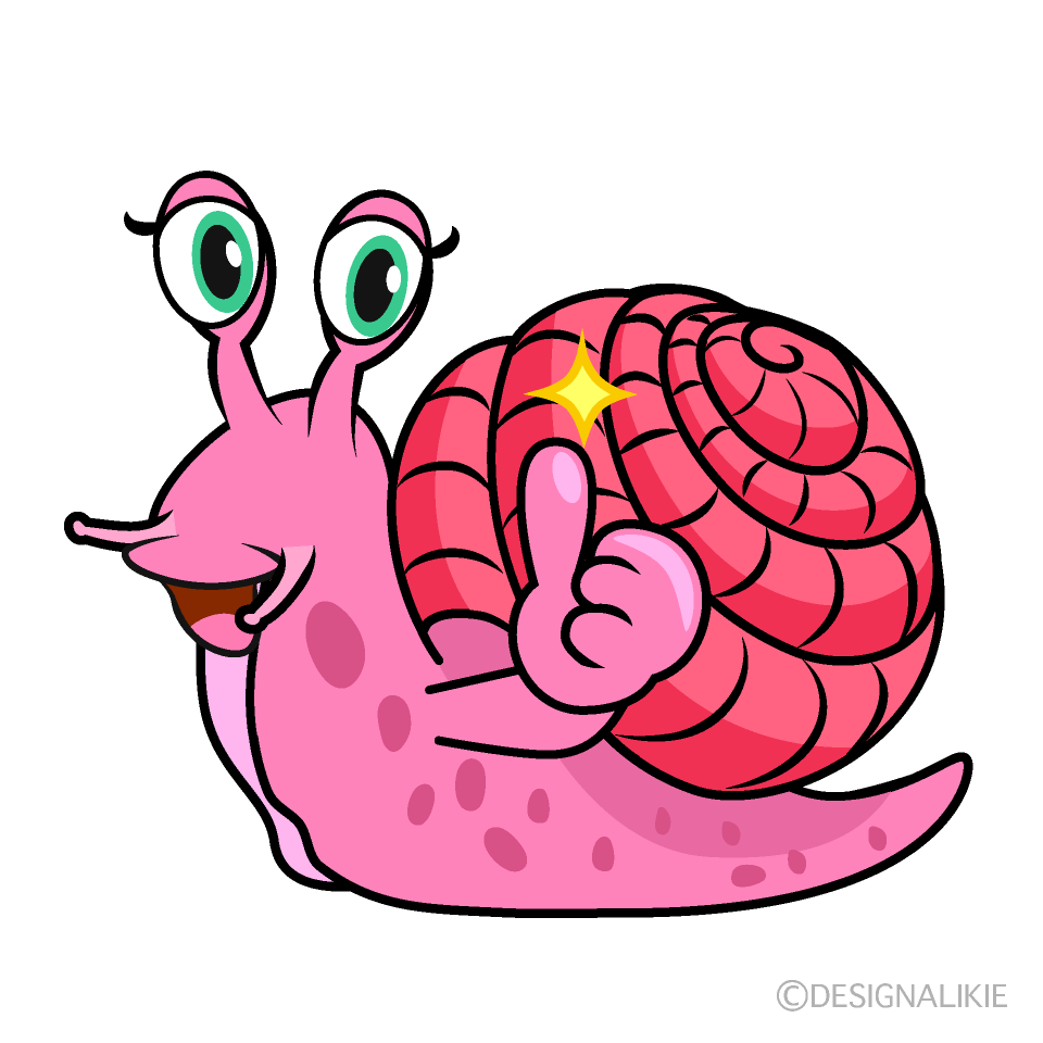 Thumbs up Pink Snail