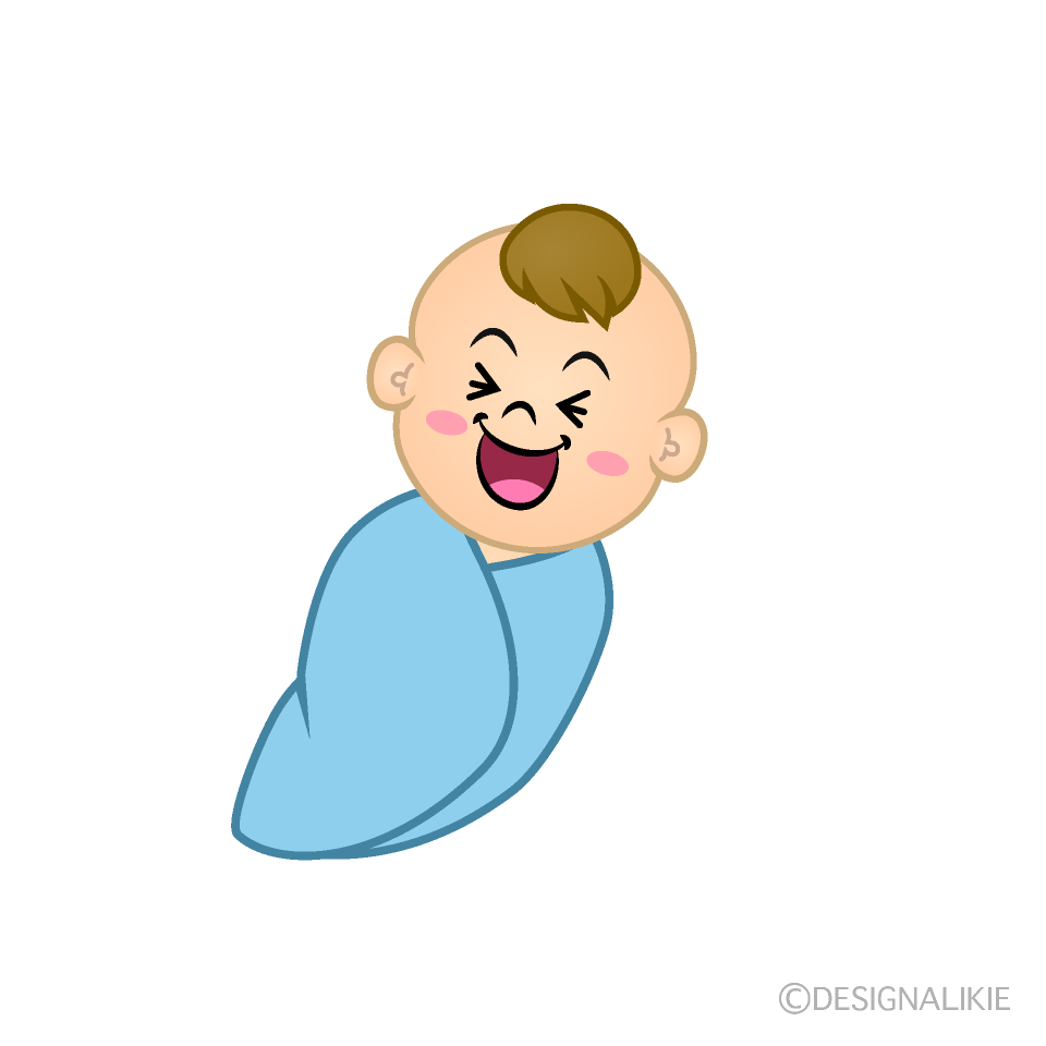 Laughing Baby Cartoon Free PNG Image｜Illustoon