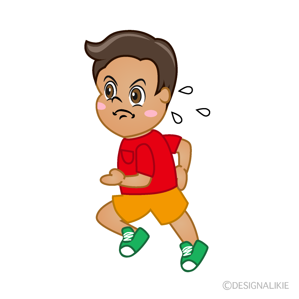 Walking Boy with Bag Cartoon Free PNG Image｜Illustoon