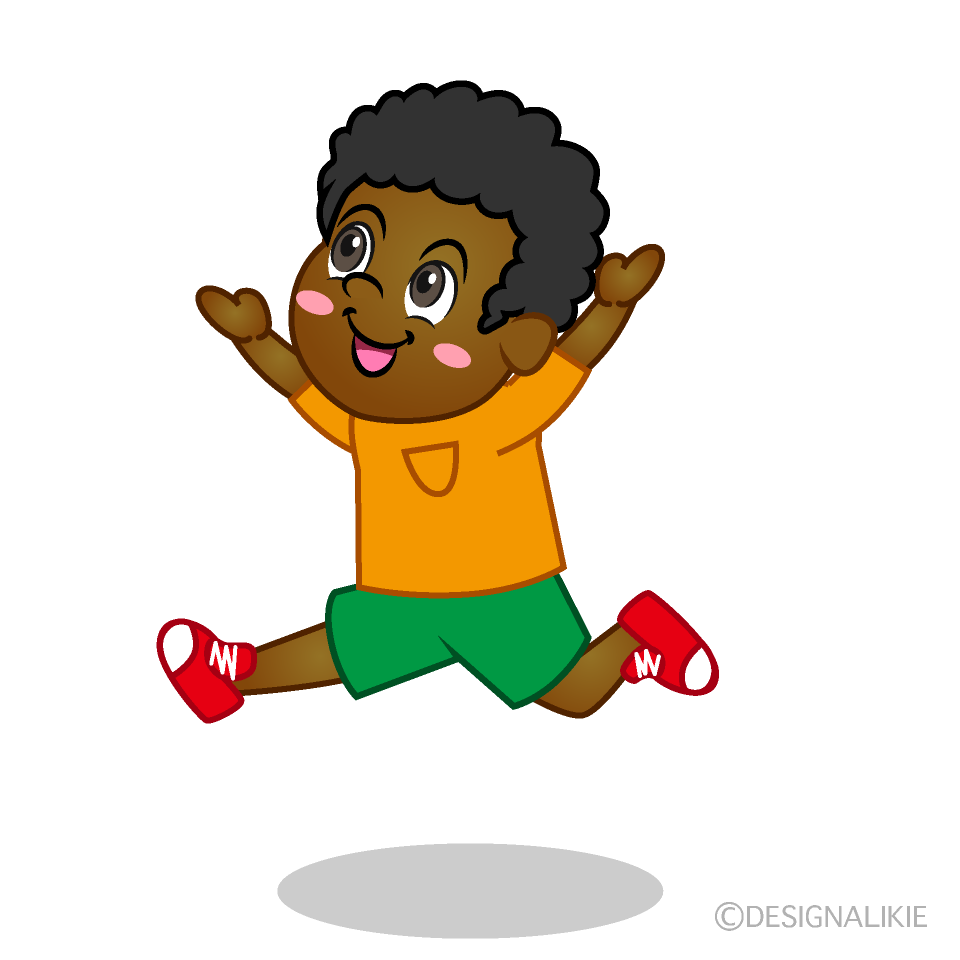 Boy Running and Jumping Cartoon Free PNG Image｜Illustoon