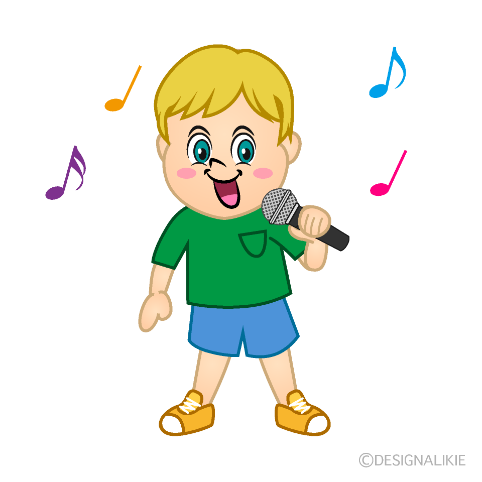 cartoon singer boy