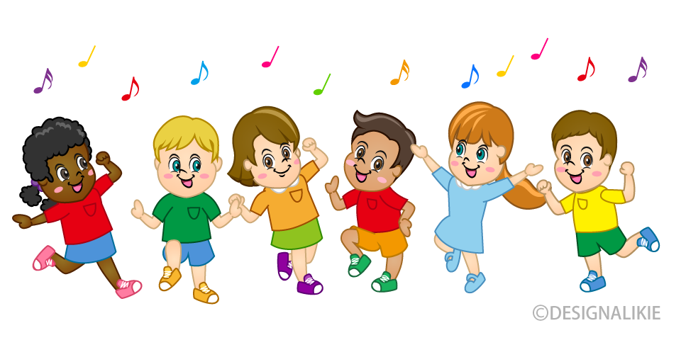 Dancing Children Cartoon Free PNG Image｜Illustoon