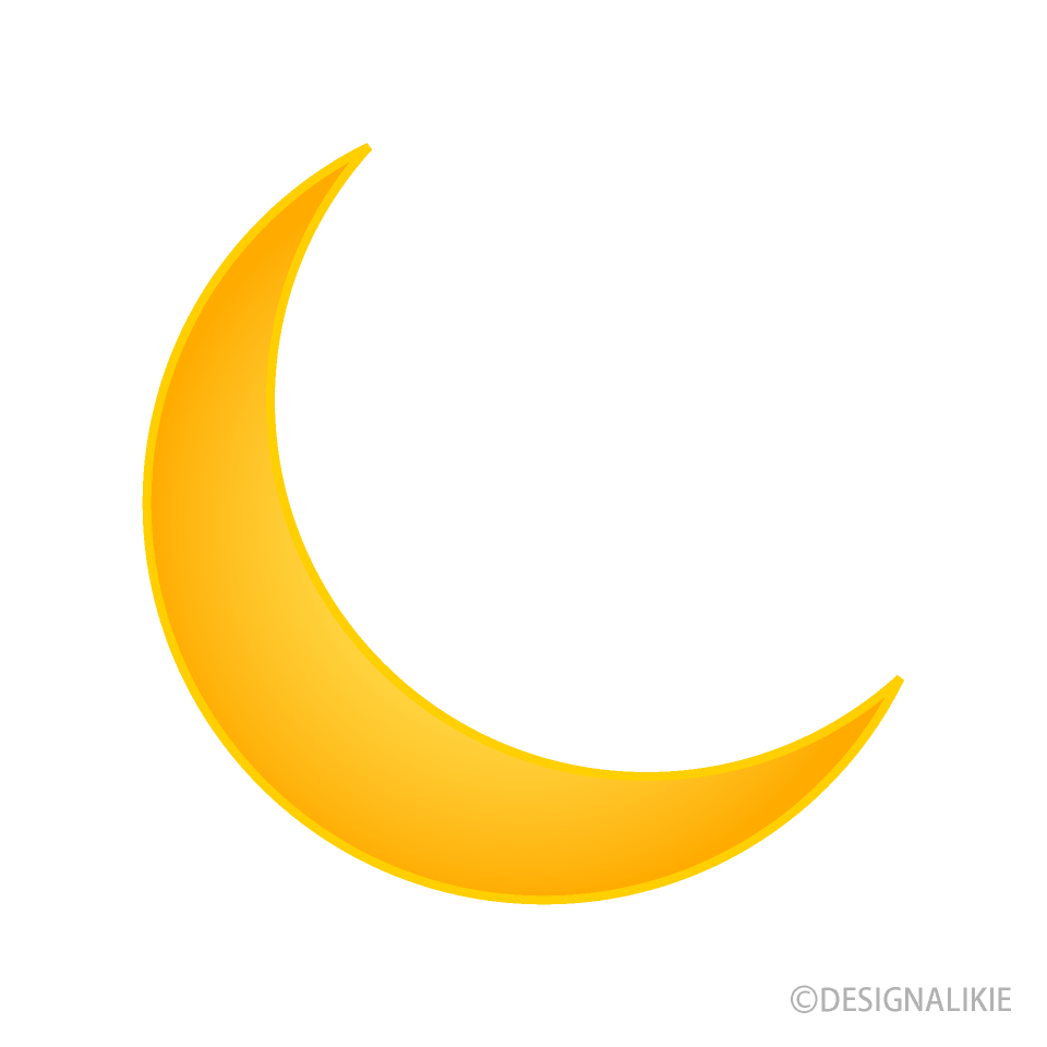 Orange Crescent Moon