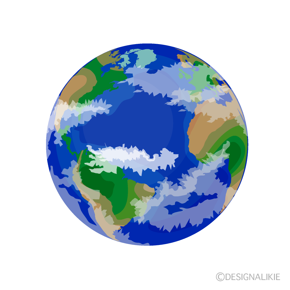 Atlantic Earth with Cloud