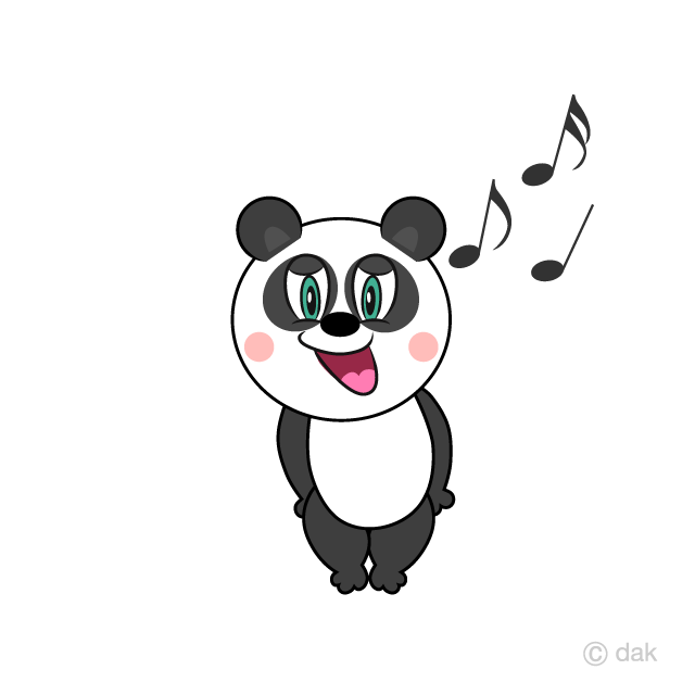 Personaje de panda bailando
