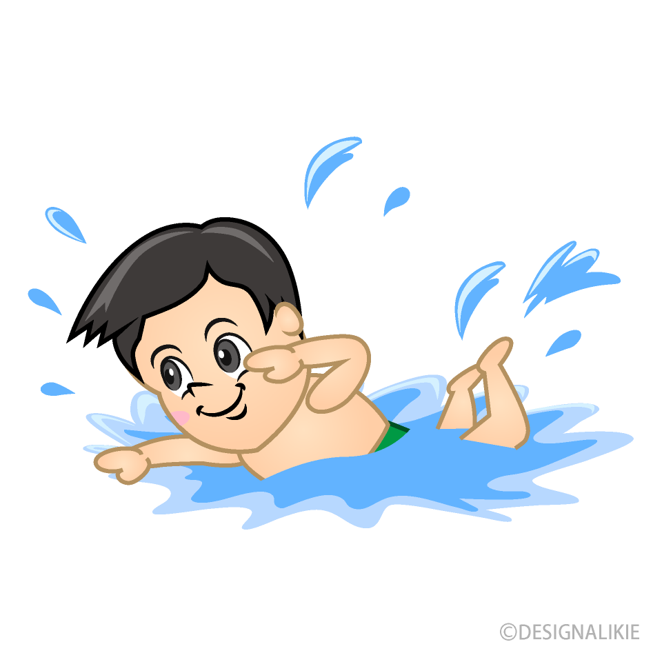 swimming cartoon