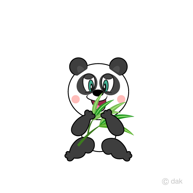 Comiendo panda Gratis Dibujos Animados Imágene｜Illustoon ES