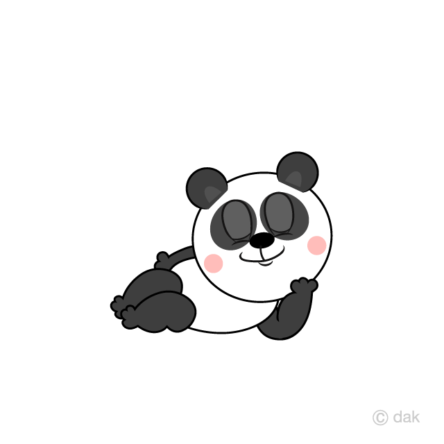 Sleeping Panda Cartoon Free PNG Image｜Illustoon
